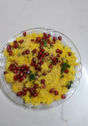 A picture of Leftover besan dhokla sev khamani.