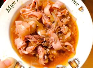 Hình của món Mực Cơm Rim Mắm.