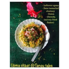 A picture of Upma Chaat where South meets North.