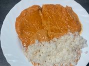 Una foto de salsa chalotas