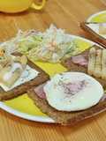 German-Style Open-Faced Sandwich with Dark Bread