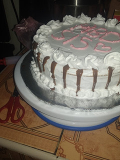 A picture of Drip cake #cakedecoration.