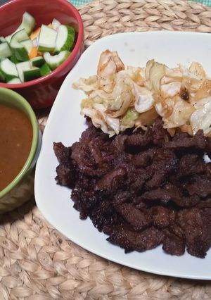 Foto resep Sate goreng simple (saori teriyaki)