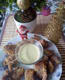 Nuggets de pavita con salsa de huacatay