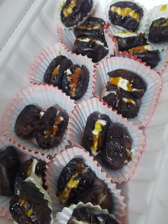 A picture of Stuffed date/ nutty creamy date.