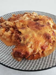 Una foto de Coliflor gratinada con carne picada y bechamel