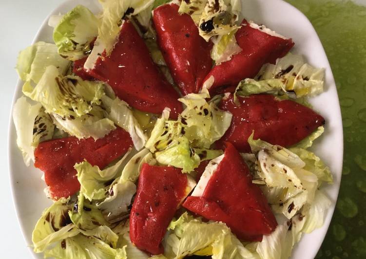 Pimientos del piquillo rellenos de queso fresco de Burgos