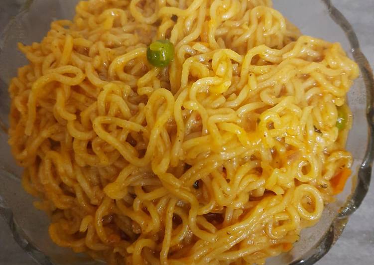 Steps to Prepare Any-night-of-the-week Veg Atta Masala Maggi