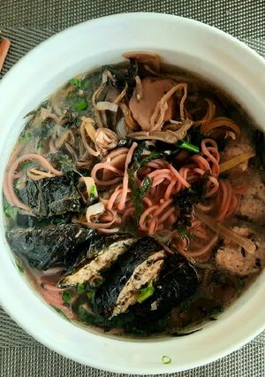 Hình của món Bún bung hoa chuối Thái Bình.