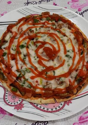 عکسی از دستور 🍕پیتزا مخلوط🍕