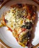 Pizza con masa de zucchini