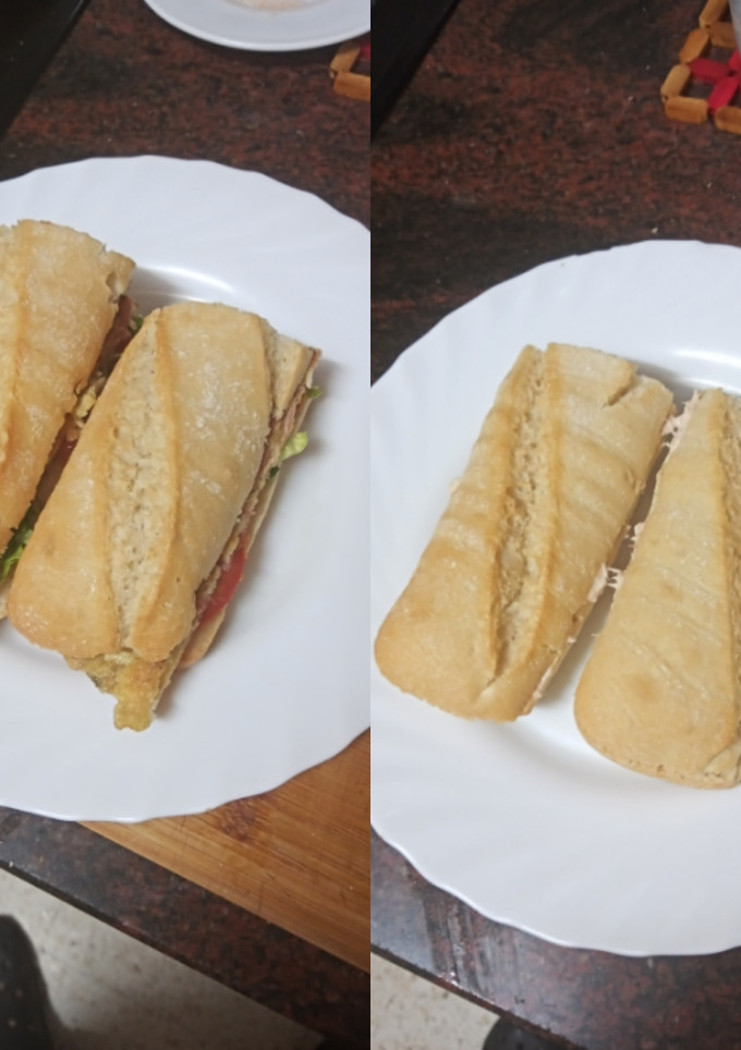 Una foto de Día de picnic: Bocadillo de tortilla y Bocadillo de atún y maíz