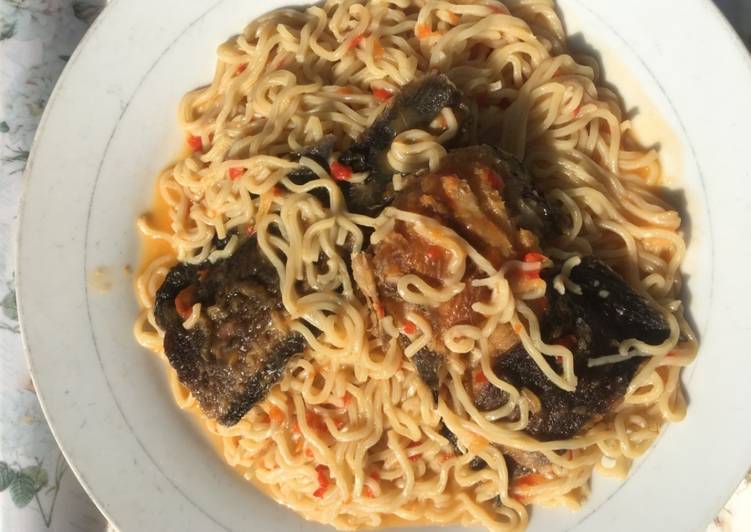 Recipe of Quick Indomie and fried fish | So Delicious Food Recipe From My Kitchen