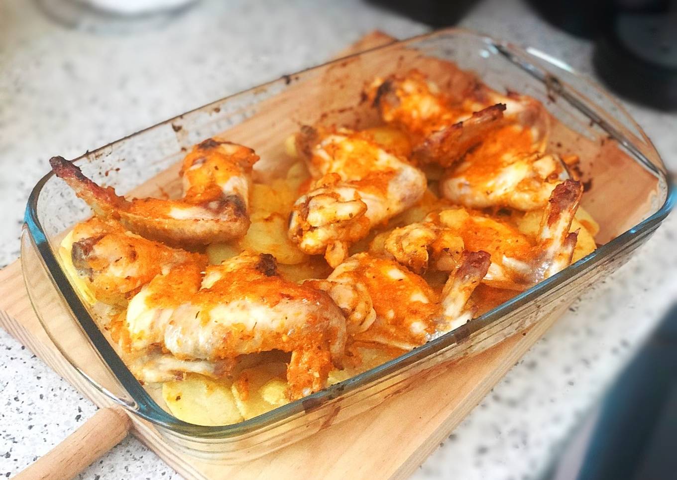 Alitas de pollo con salsa de caramelo
