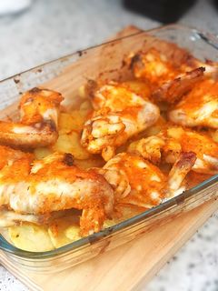 Una foto de Alitas de pollo con salsa de caramelo
