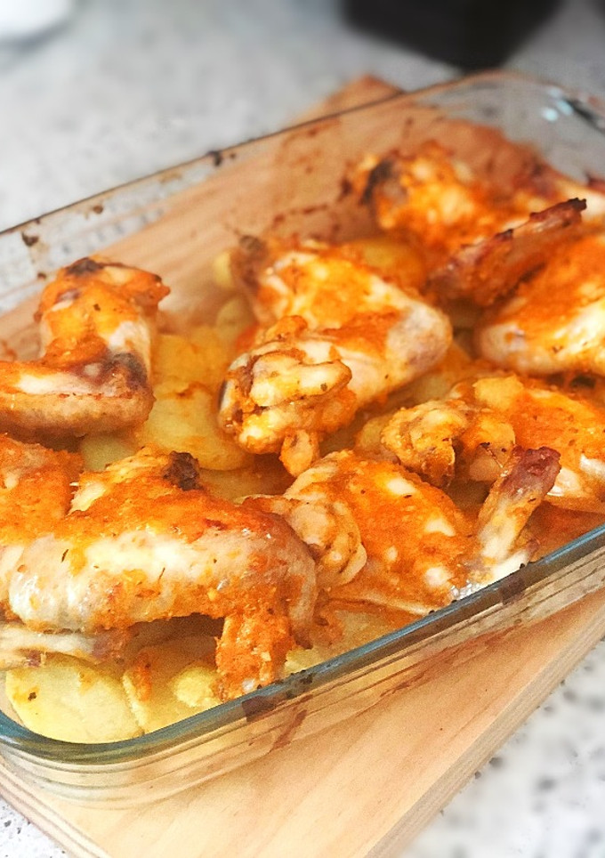 Una foto de Alitas de pollo con salsa de caramelo