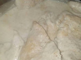 Filetes de pollo en salsa de nata