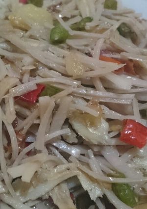Foto resep Tumis kulit singkong dan teri