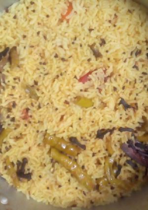 A picture of Masala veggie bath.