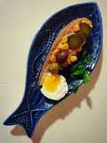 Tartine salée accompagnée d'oeuf mollet 🍴🥗🥚