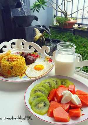 Foto resep Nasi goreng kunyit udang rebon