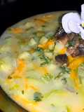 Zuppa di fiori di zucca - Sopa de flor de calabaza