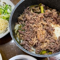 A picture of Japanese Sukiyaki (Yamagata style).