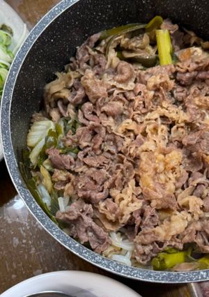 A picture of Japanese Sukiyaki (Yamagata style).