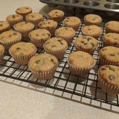 Never-Fail Chocolate Chip Banana Muffins - Vegan A picture of Never-Fail Chocolate Chip Banana Muffins - Vegan.