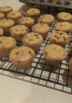 A picture of Never-Fail Chocolate Chip Banana Muffins - Vegan.