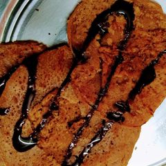 A picture of Eggless Biscuit pancakes.