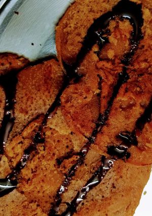 A picture of Eggless Biscuit pancakes.