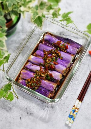 《微波爐料理》醬佐紫茄 的食譜成品照片