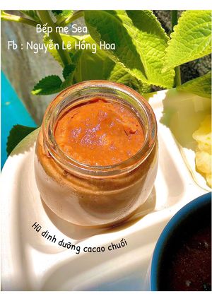 Hình của món Hũ dinh dưỡng vị cacao chuối.