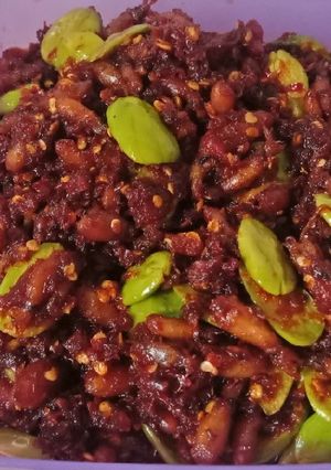Foto resep Baby cumi sambal pete