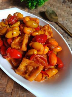 Foto resep Oseng Kulit Melinjo Tahu