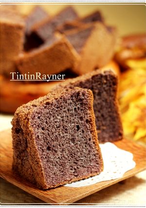 Foto resep Chiffon Cake Ketan Hitam aka Black Glutinous Rice Chiffon Cake nikmat