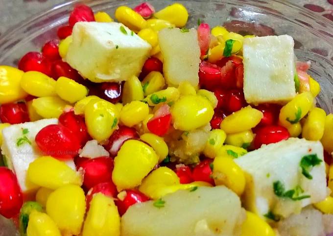 Paneer Corn Chaat Recipe