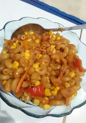 Foto resep Asam Manis Jagung Makaroni Simple