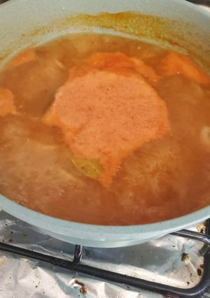 Una foto de Caldillo de jitomate para chiles rellenos