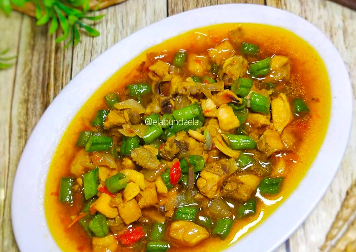 Oseng Kacang Panjang Ayam