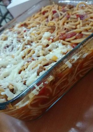 صورة لوصفة معكرونة بالصلصة الحمراء