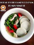 Lobak Putih Campur Bayam Tumis Simple