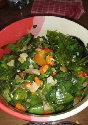 Foto resep Tumis daun melinjo pedas