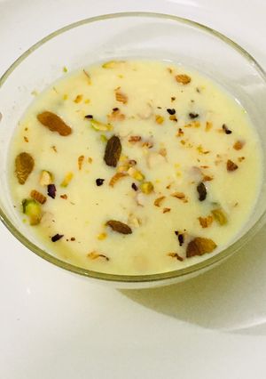 A picture of Paneer pudding.