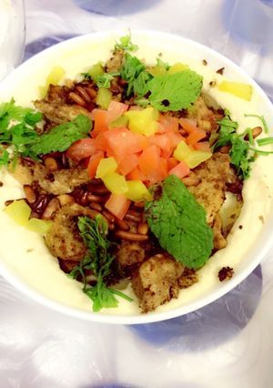 صورة لوصفة حمص بالشاورما