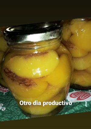 Una foto de Nueva receta duraznos en almíbar