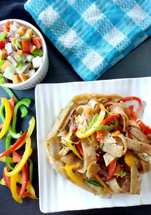 A picture of Leftover chapati noodles in 10 minutes.