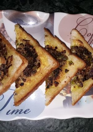 A picture of Egg omelette sandwich.