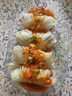 Foto resep Sawi Gulung Isi Daging Sapi